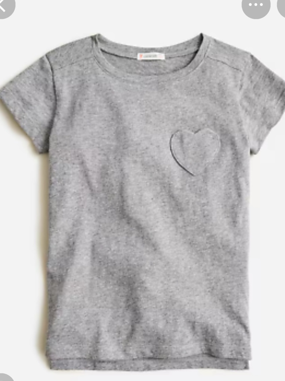 Crewcuts heart pocket tee in grey